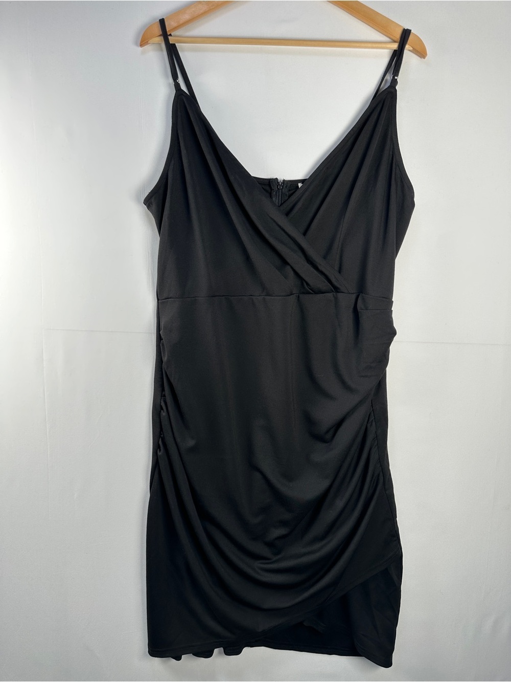 Grace Karin Bodycon Party Dress Ruched Black Mini XXL